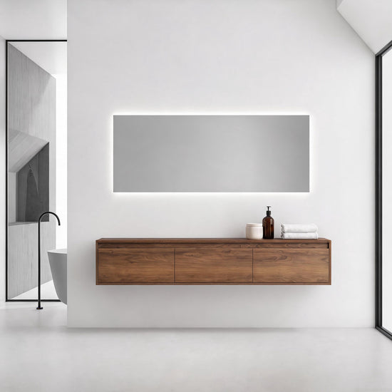 Suspend 60" Wall-Hung Vanity System — Mix & Match Basin & Side Cabinets, 7 Configurations (RTA)
