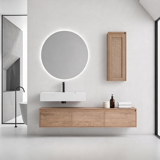 Suspend 60" Wall-Hung Vanity System — Mix & Match Basin & Side Cabinets, 7 Configurations (RTA)