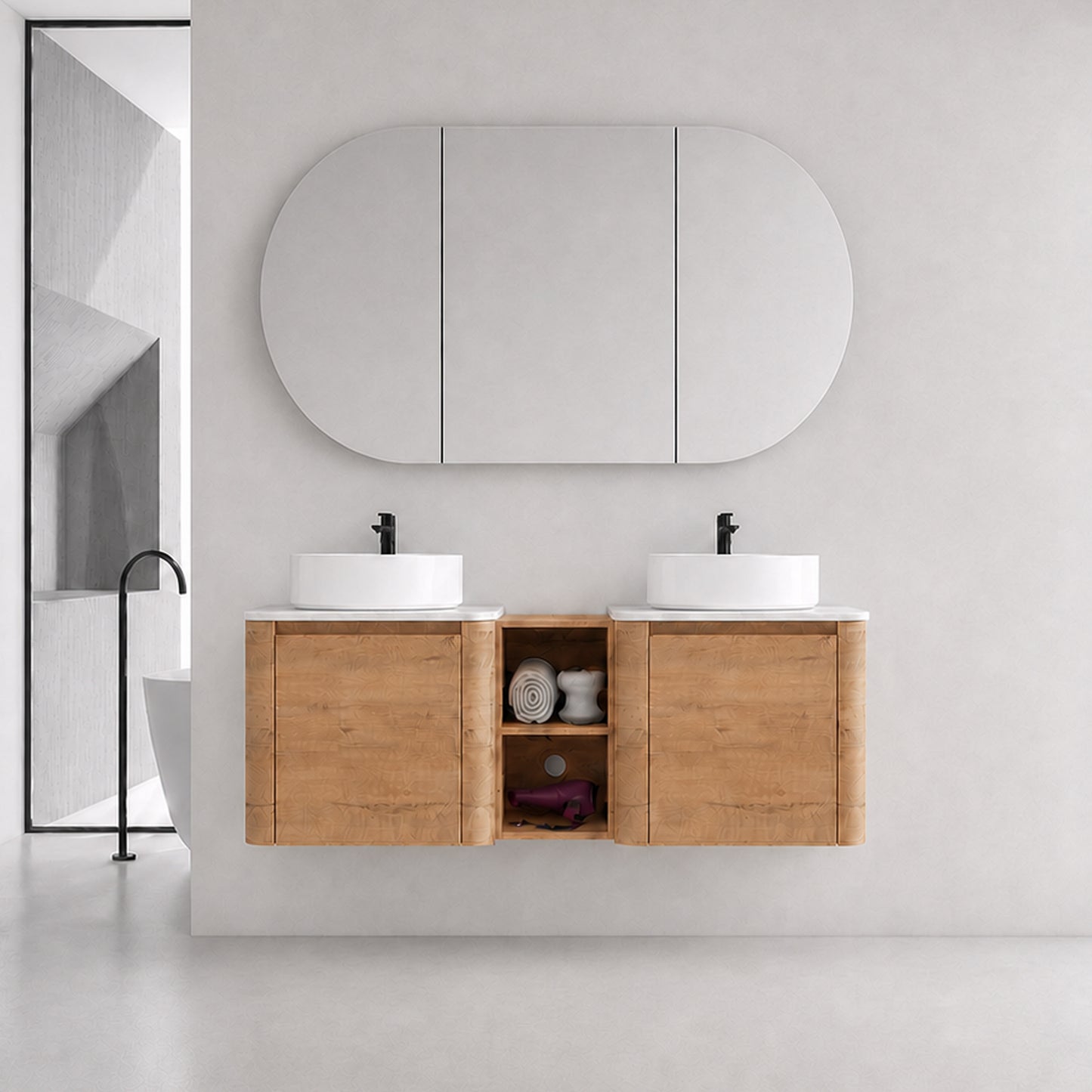 Curvo 24"/36"/48"/60" Floating Vanity (RTA)