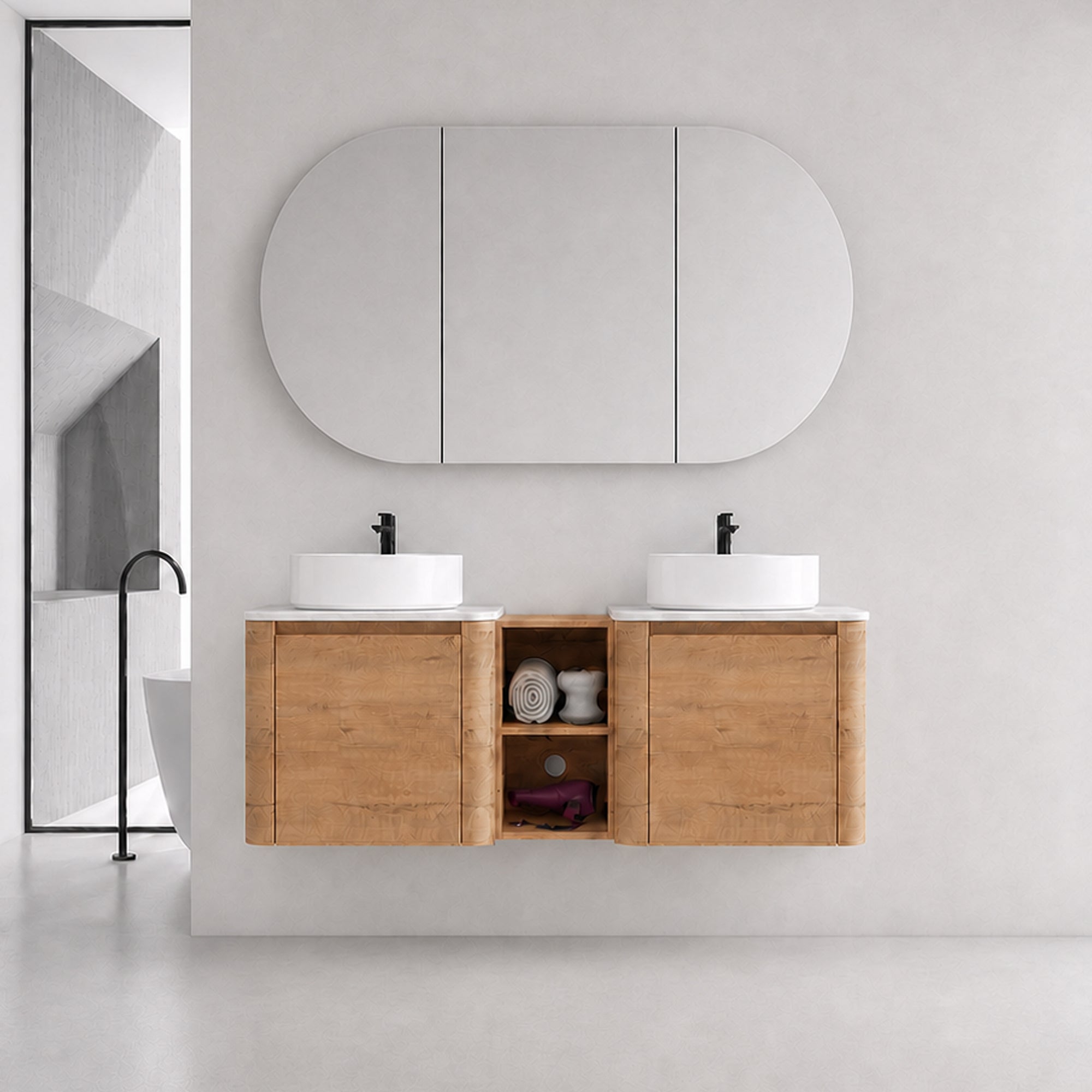 Curvo 24"/36"/48"/60" Floating Vanity (RTA)