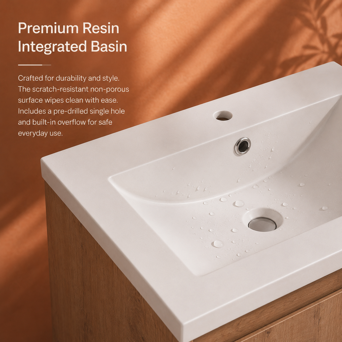 Cube 48" Floating Vanity with Wall Cabinet and Resin Sink (RTA)