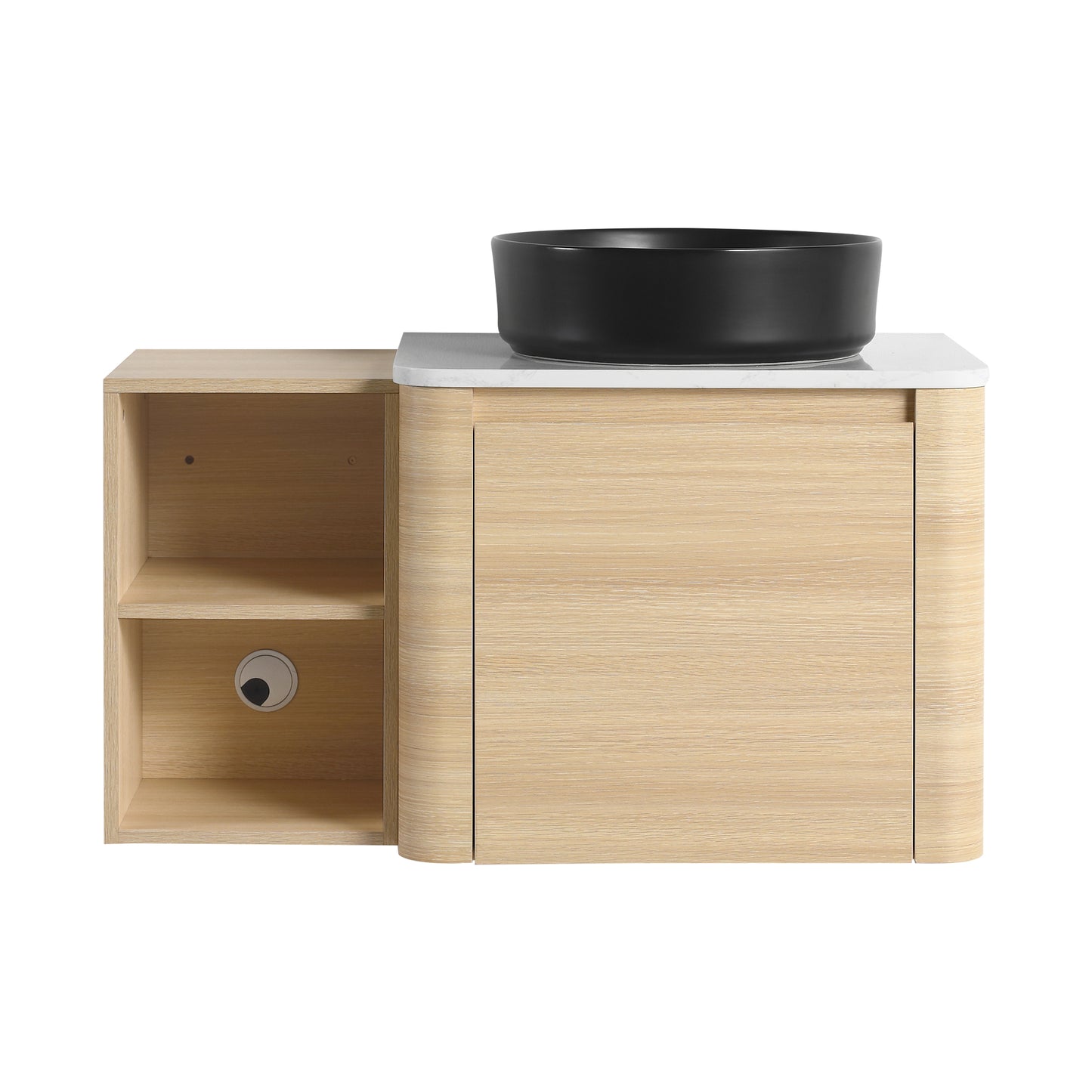 Curvo 24"/36"/48"/60" Floating Vanity with Ceramic Sink (RTA)