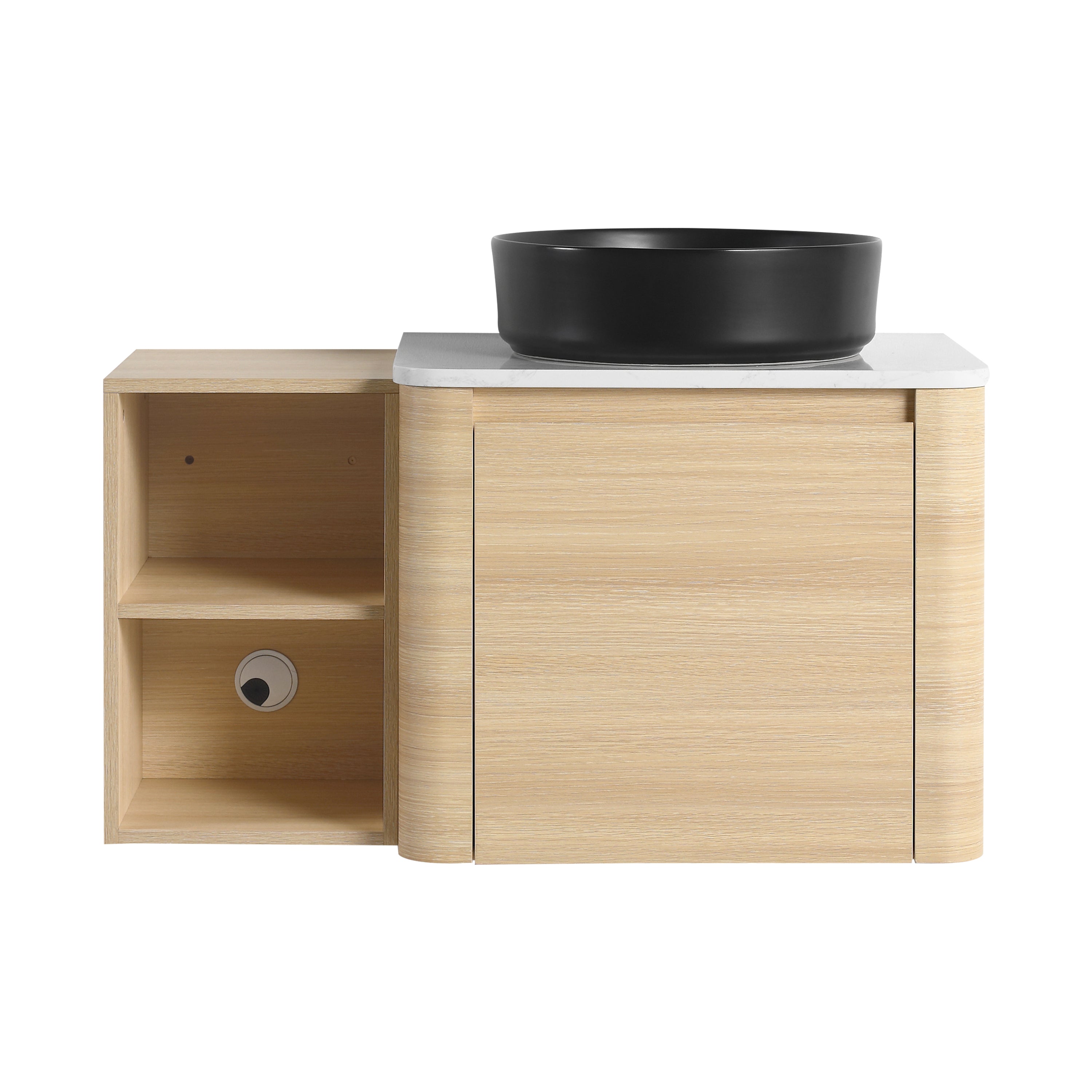 Curvo 24"/36"/48"/60" Floating Vanity with Ceramic Sink (RTA)