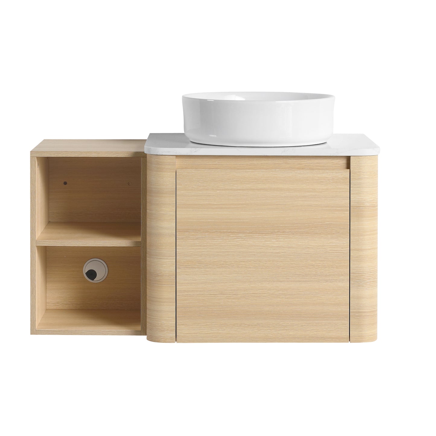 Curvo 24"/36"/48"/60" Floating Vanity with Ceramic Sink (RTA)