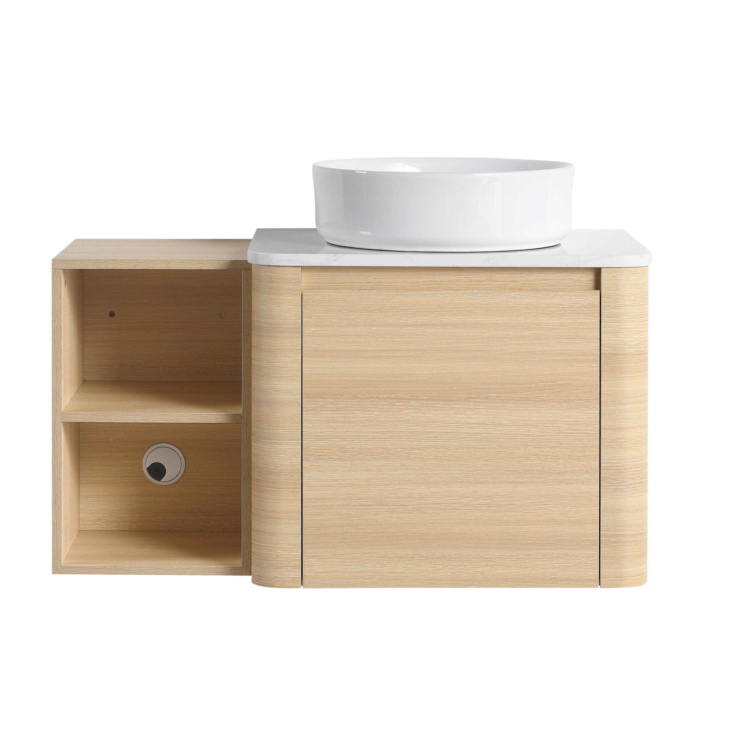 Curvo 24"/36"/48"/60" Floating Vanity with Ceramic Sink (RTA)