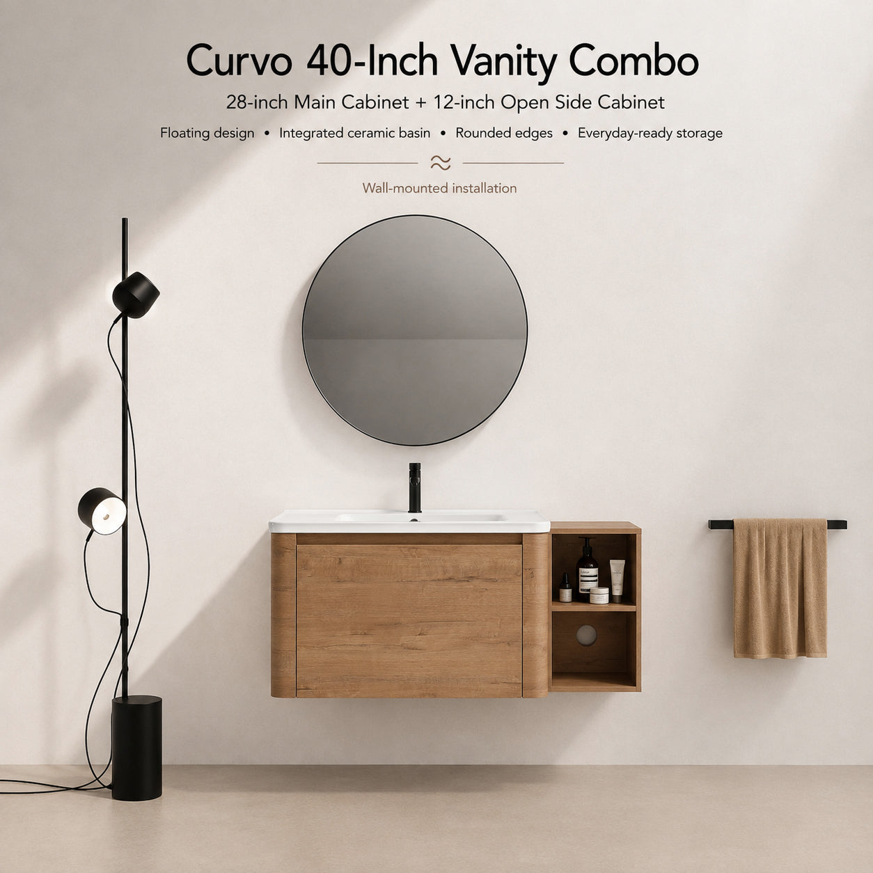 Curvo 28"/40"/68" Floating Vanity (RTA)