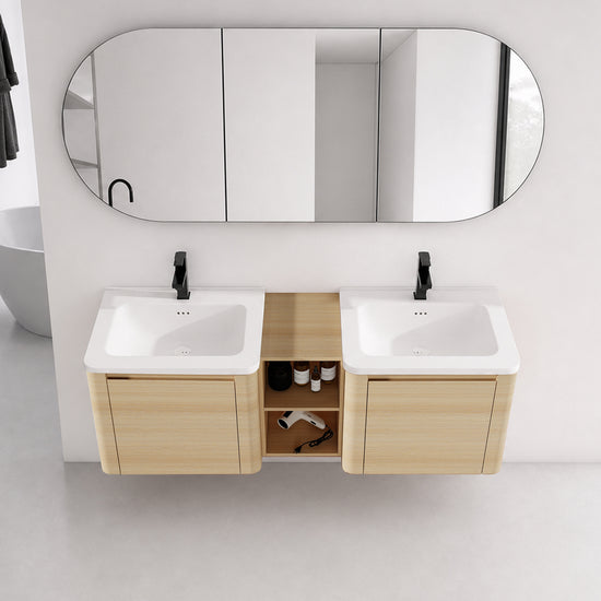 Curvo 24"/28"/36"/40"/60"/68" Floating Vanity (RTA)