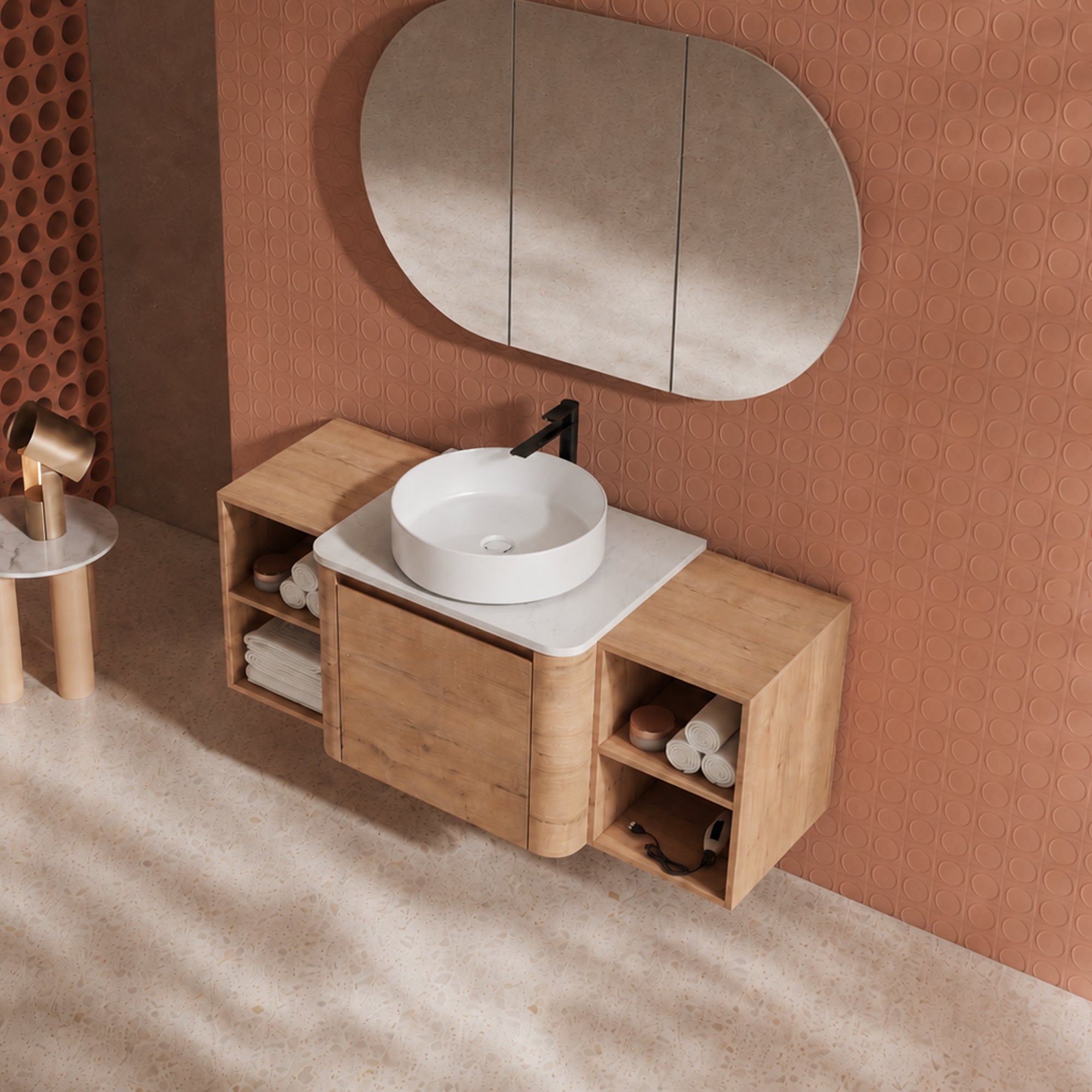 Curvo 24"/36"/48"/60" Floating Vanity (RTA)