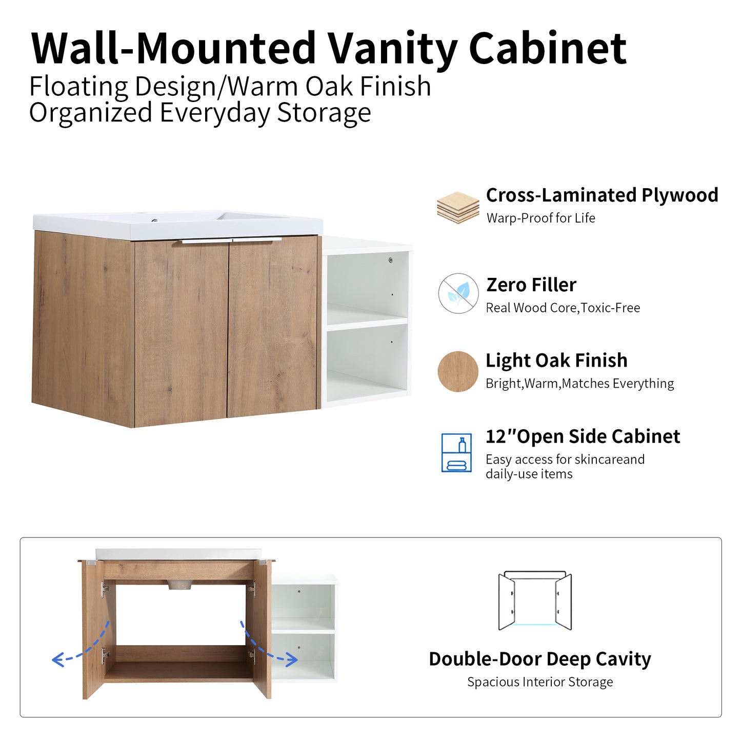 Unitas 24"/36"/48"/60" Floating Vanity (RTA)