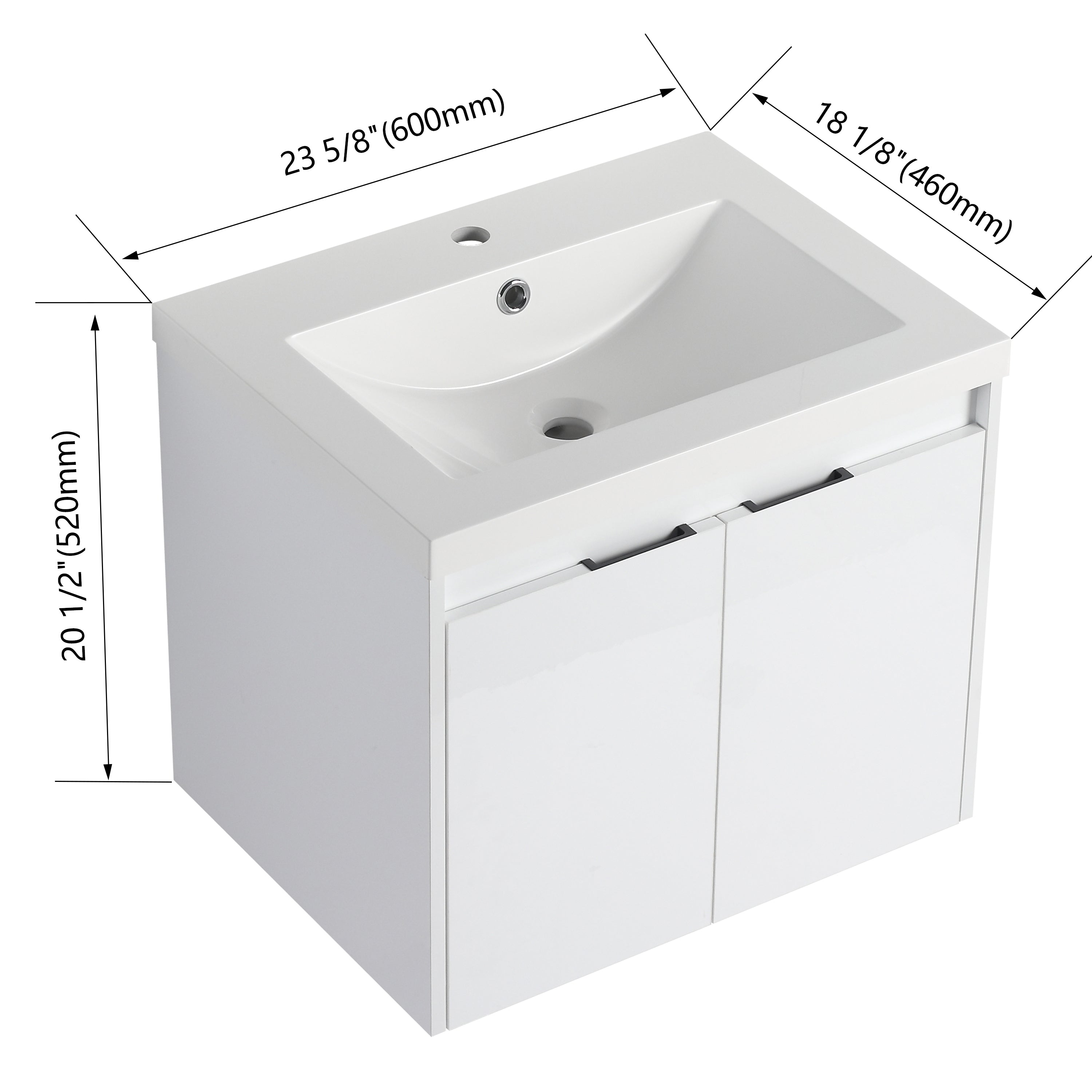 Cube 24" / 36" / 48" Floating Vanity (RTA)