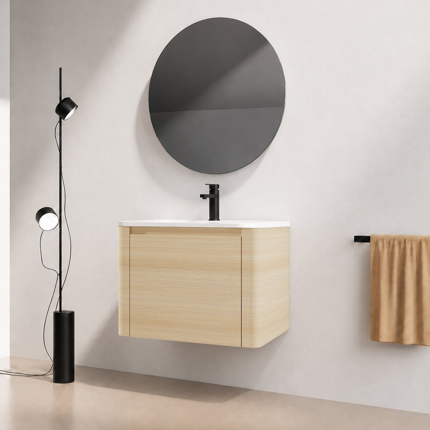 Curvo 24"/28"/36"/40"/60"/68" Floating Vanity (RTA)
