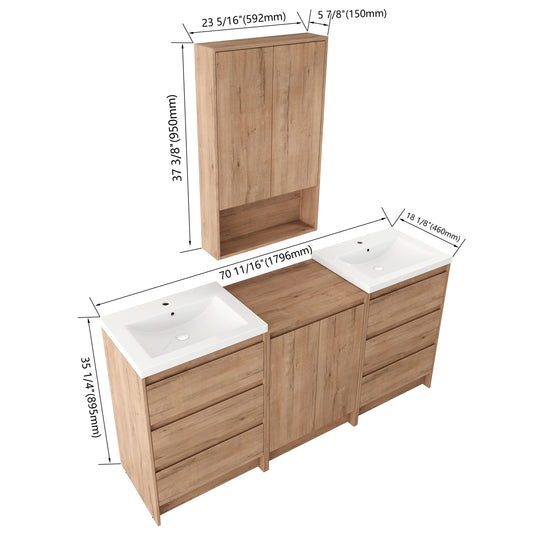 Cube 48"/72" Freestanding Vanity (RTA)