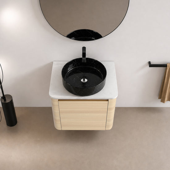 Curvo 24"/36"/48"/60" Floating Vanity with Ceramic Sink (RTA)