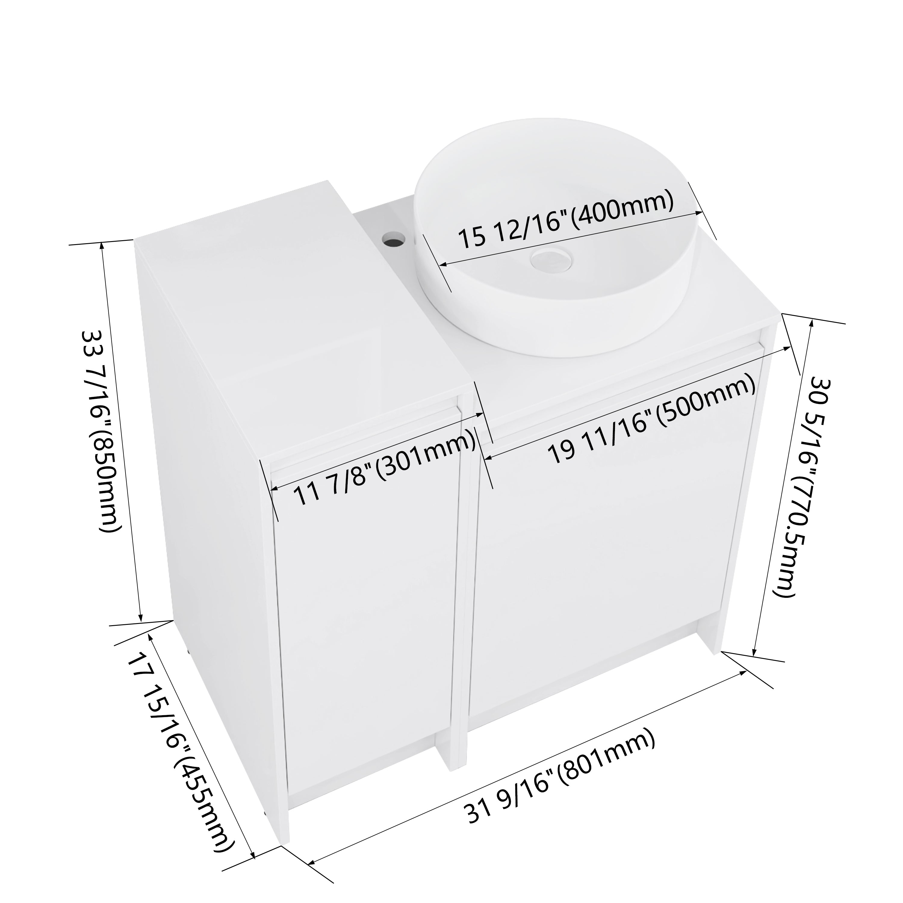 Cube 20"/32" Freestanding Vanity (RTA)