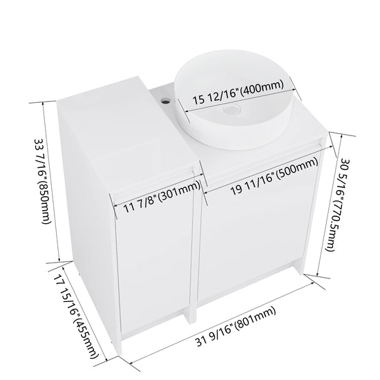 Cube 20"/32" Freestanding Vanity (RTA)