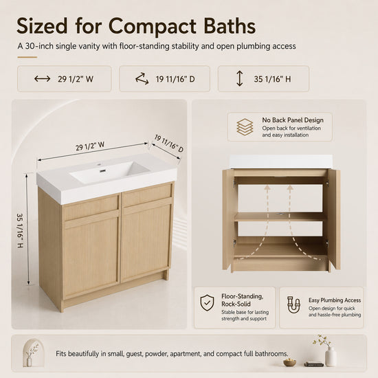 Liner 30"/36"/48"/60" Freestanding Vanity (RTA)