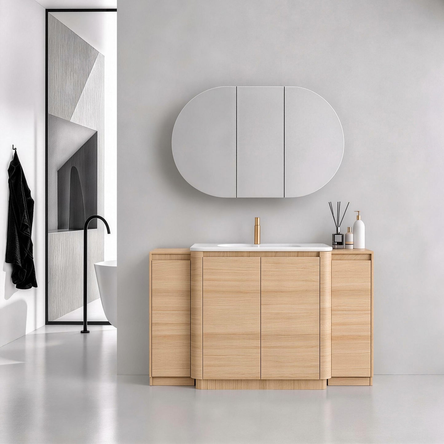 Pebble 60" Freestanding Vanity (RTA)