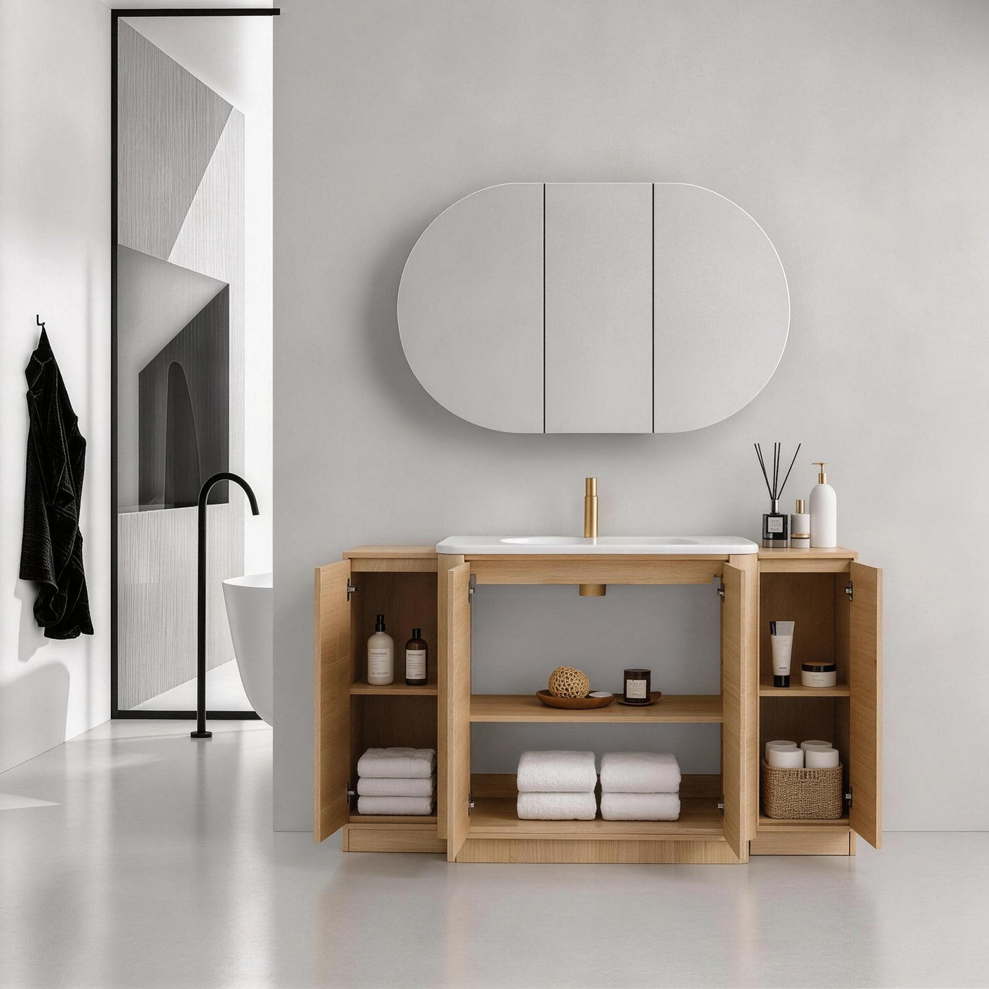 Pebble 60" Freestanding Vanity (RTA)