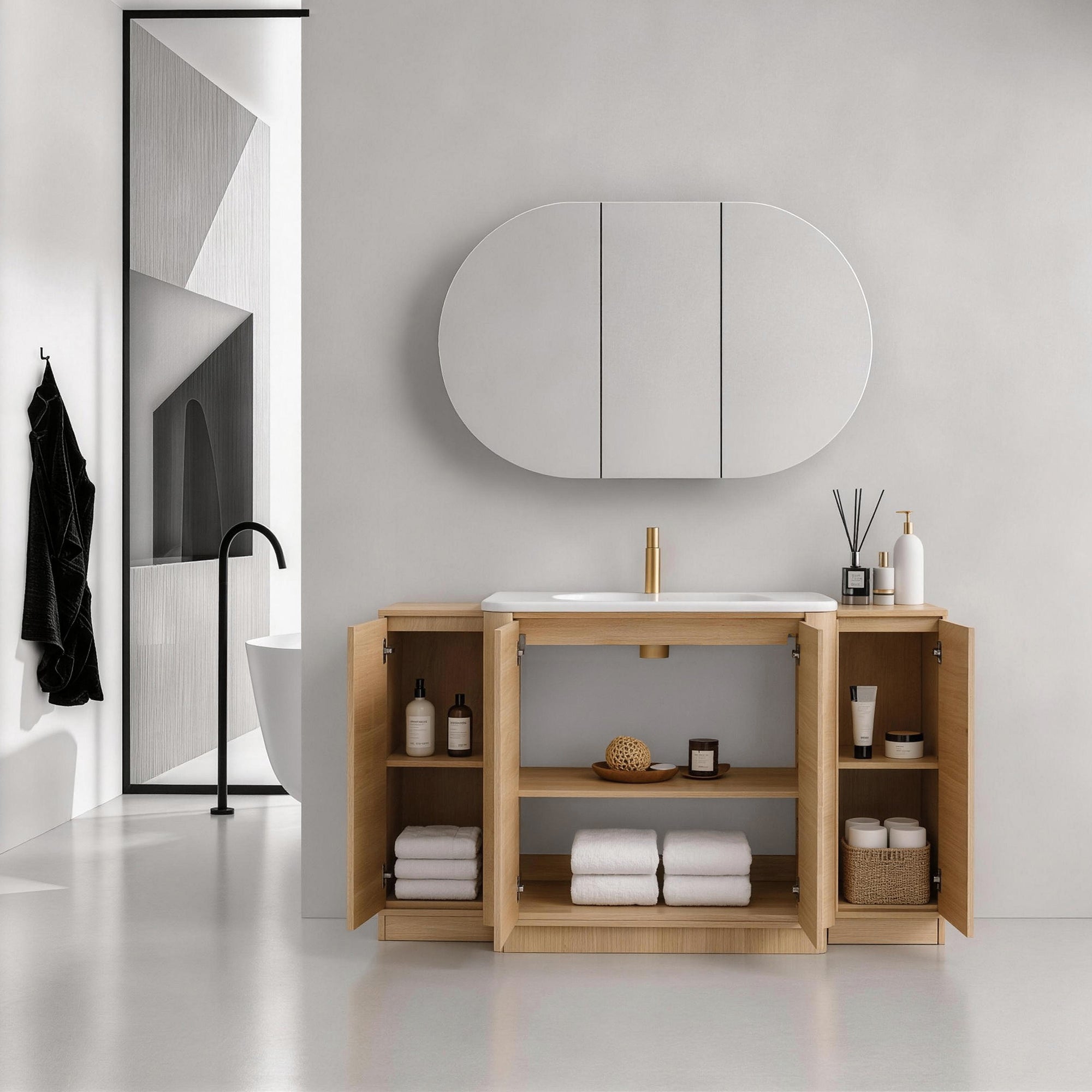 Pebble 60" Freestanding Vanity (RTA)