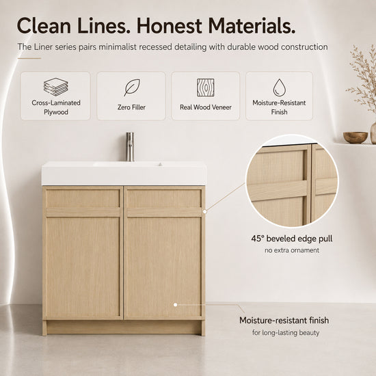 Liner 30"/36"/48"/60" Freestanding Vanity (RTA)