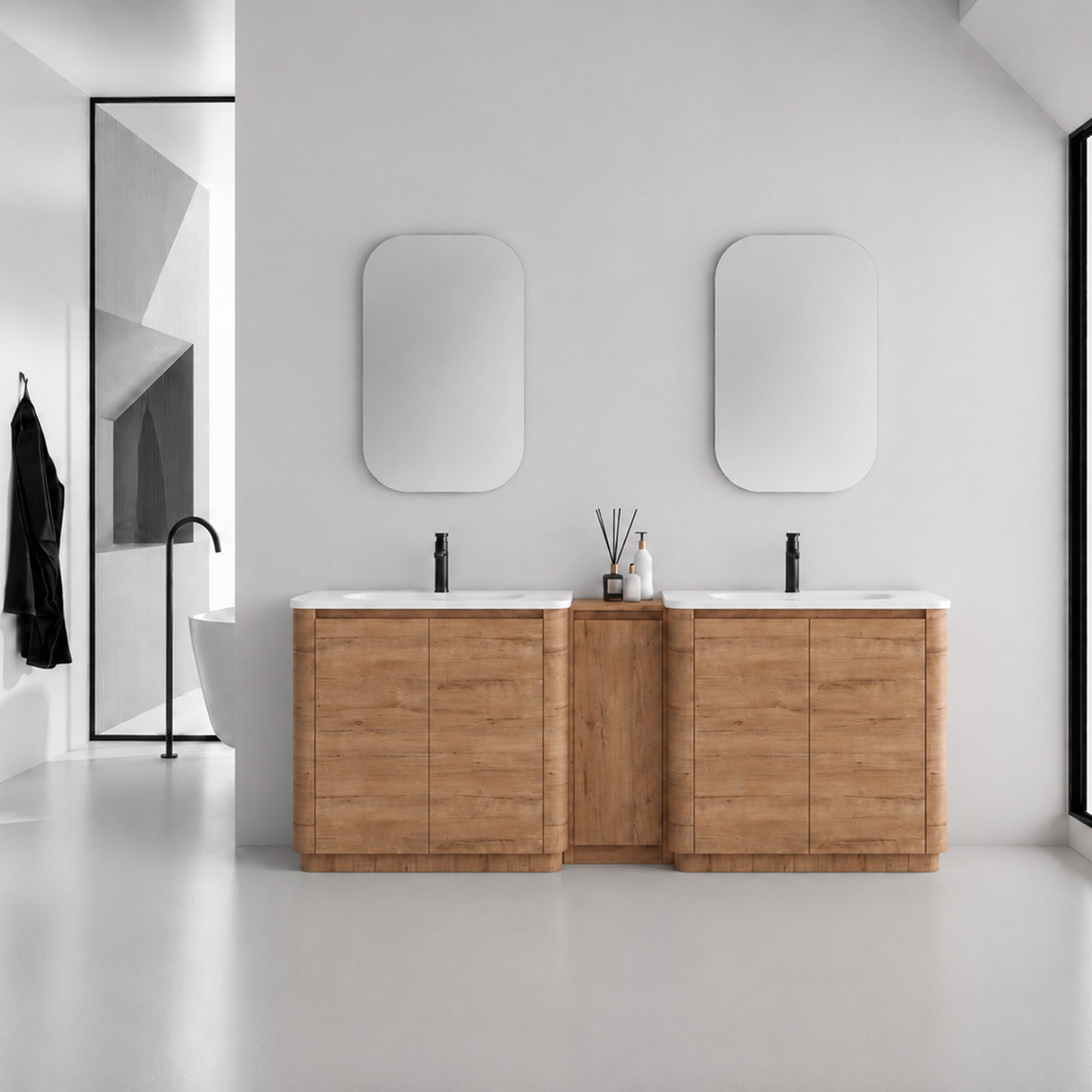 Pebble 84" Freestanding Vanity (RTA)