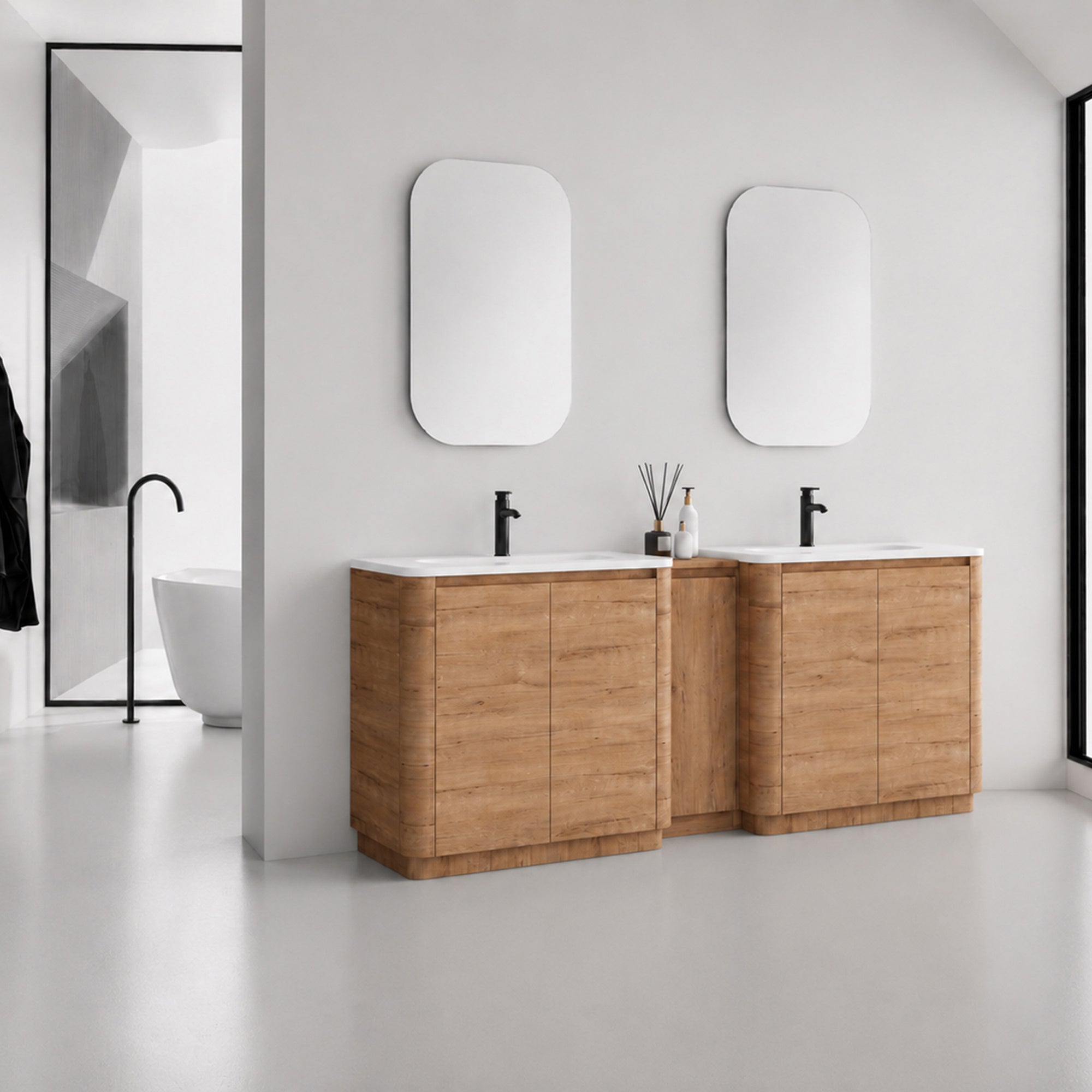 Pebble 84" Freestanding Vanity (RTA)