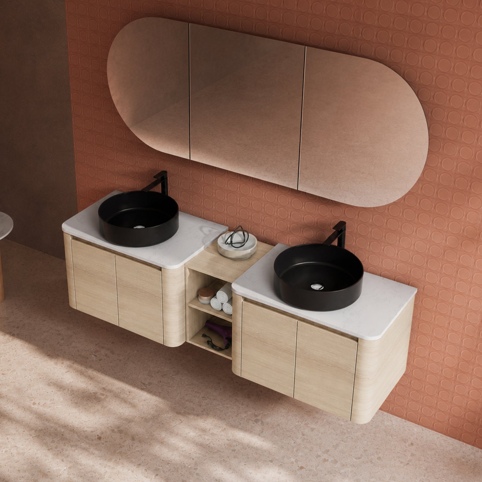 Curvo 30"/42"/54"/72" Floating Vanity (RTA)