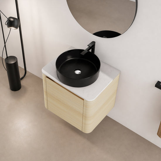 Curvo 24"/36"/48"/60" Floating Vanity with Ceramic Sink (RTA)