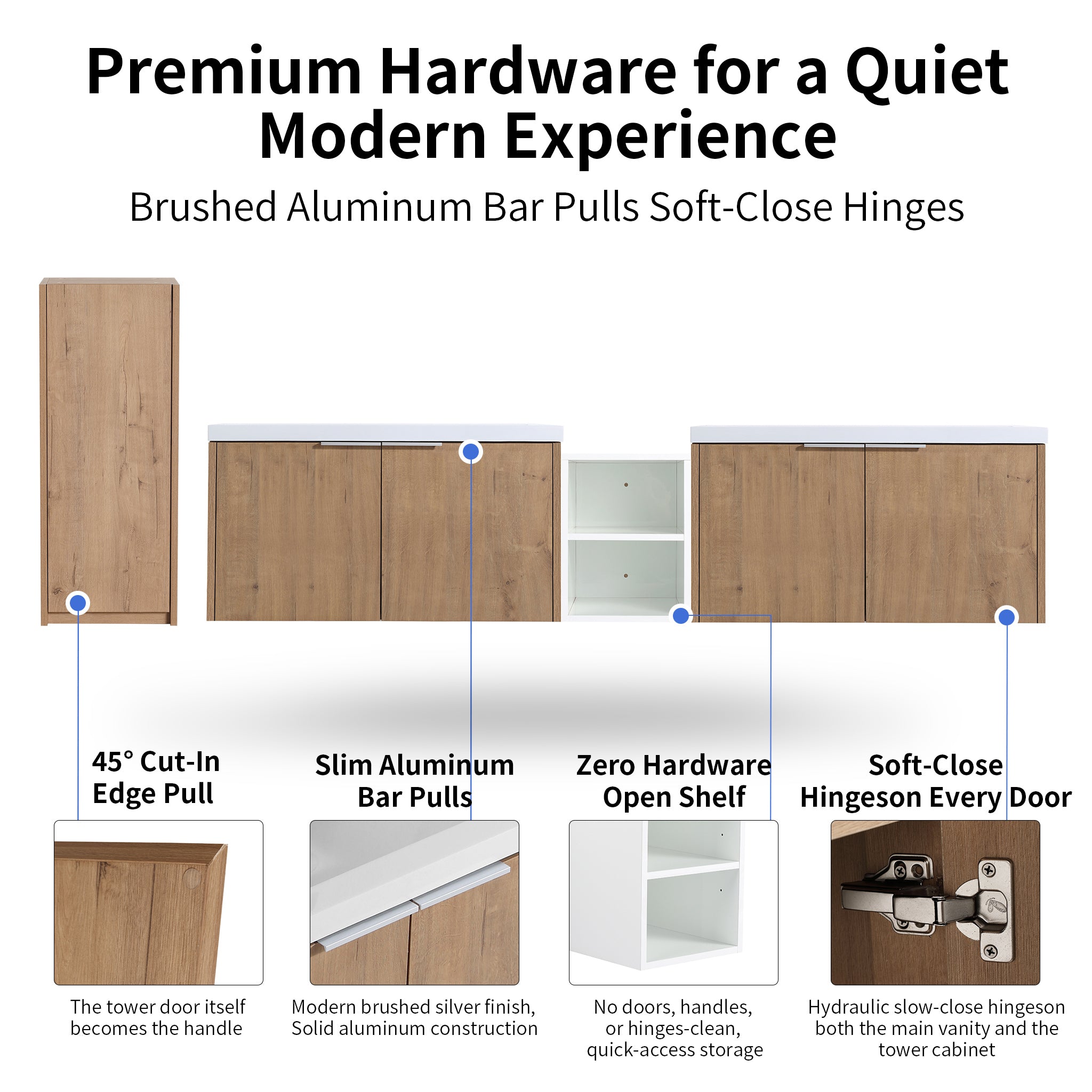 Unitas 60"/72"/84" Floating Vanity Set (RTA)