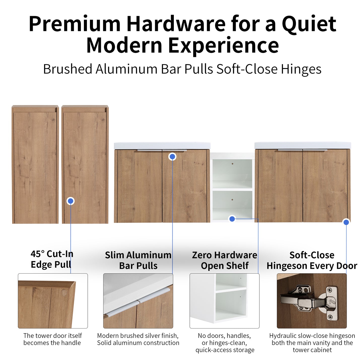 Unitas 60"/72"/84" Floating Vanity Set (RTA)