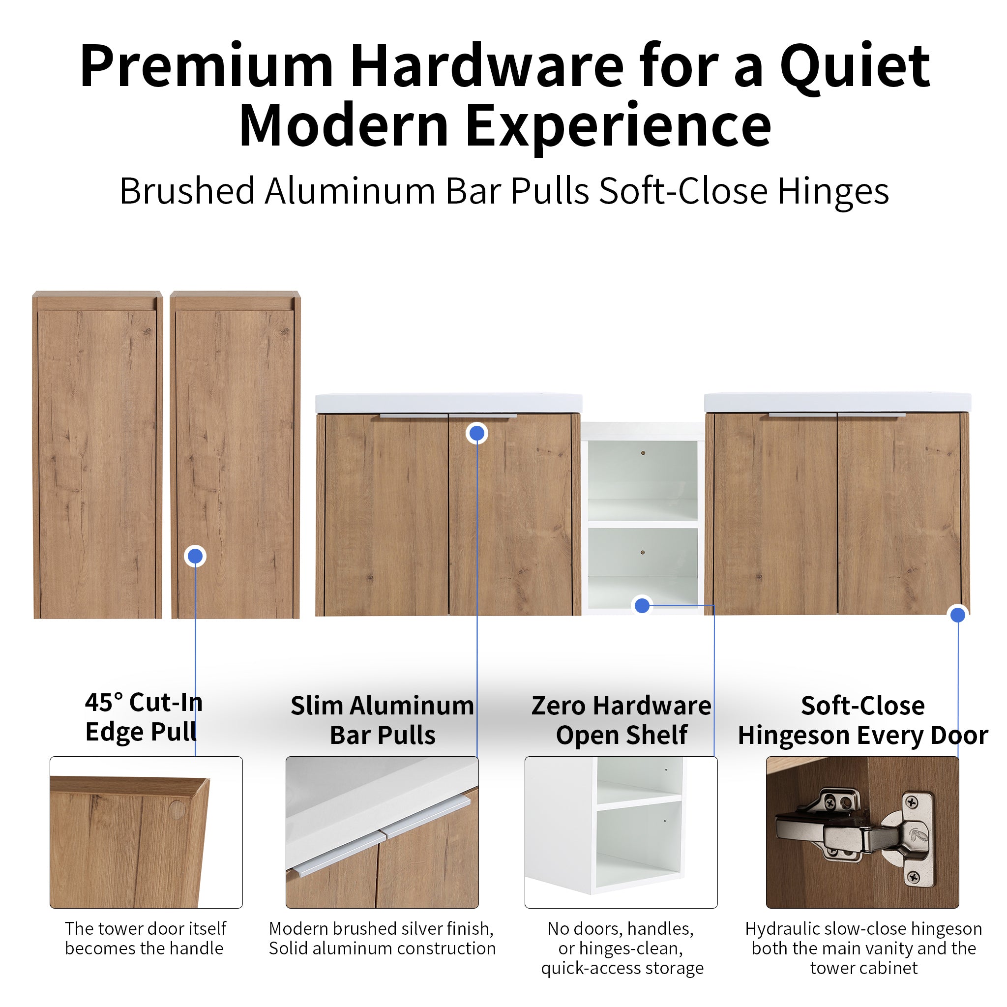Unitas 60"/72"/84" Floating Vanity Set (RTA)