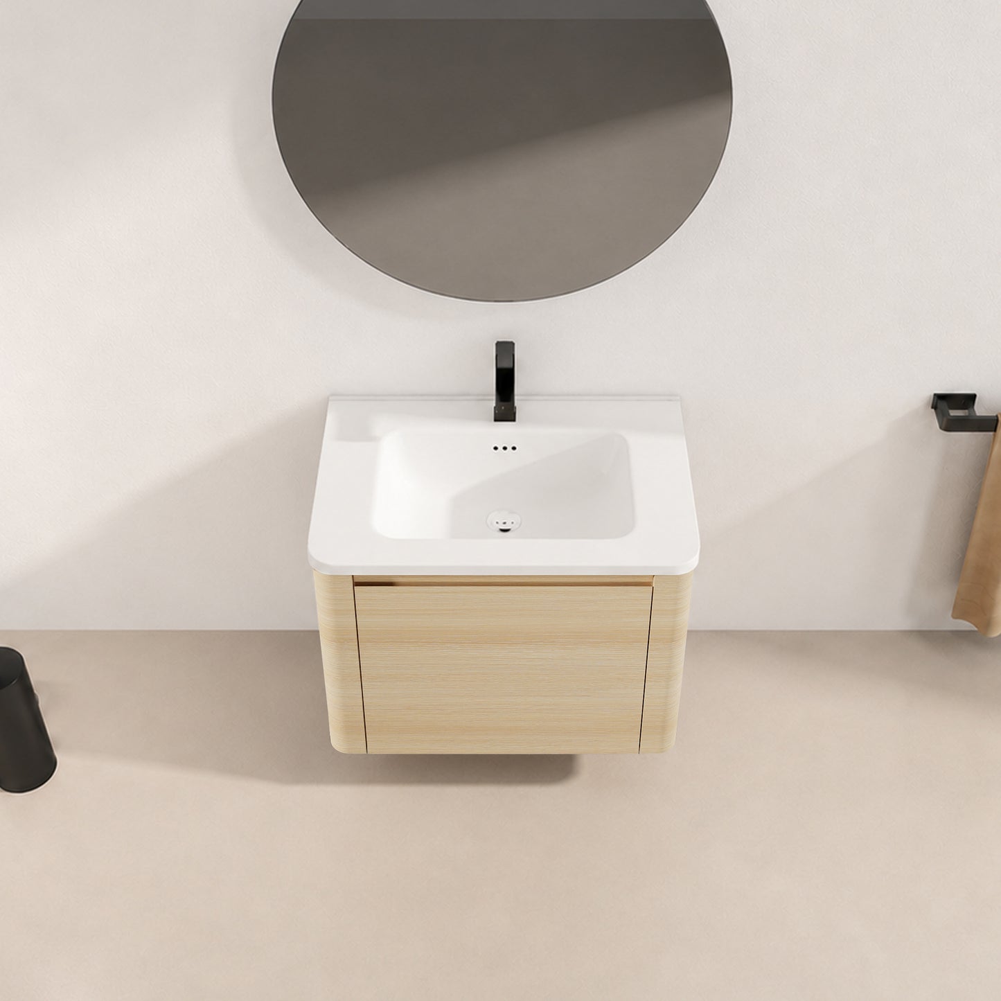 Curvo 24"/28"/36"/40"/60"/68" Floating Vanity (RTA)