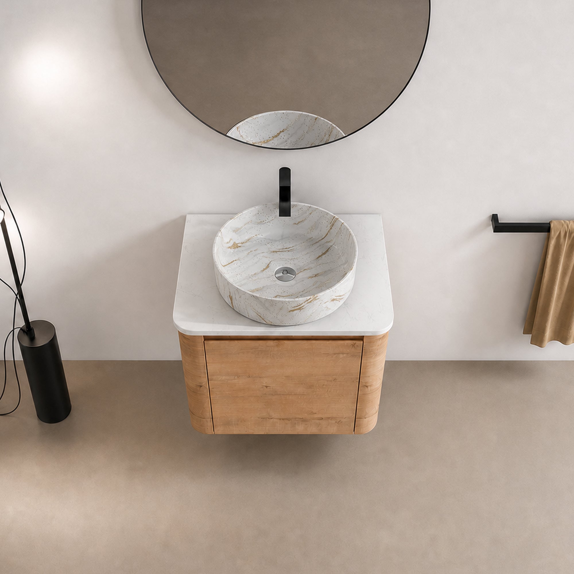 Curvo 24"/36"/48"/60" Floating Vanity (RTA)