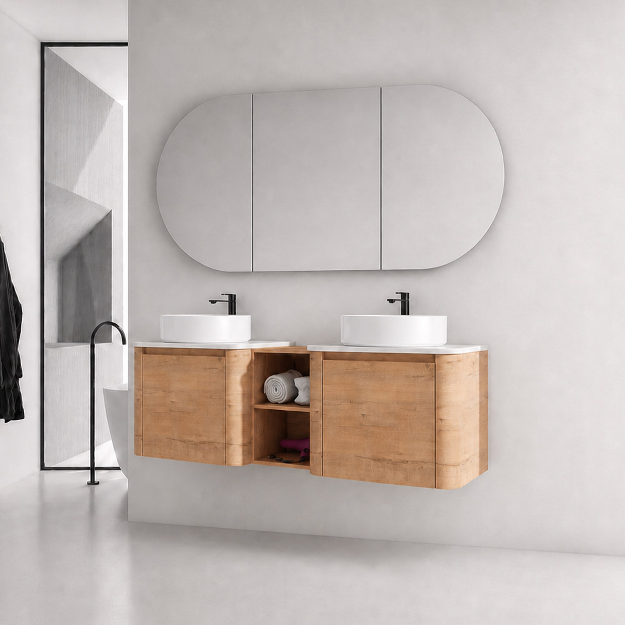 Curvo 24"/36"/48"/60" Floating Vanity (RTA)