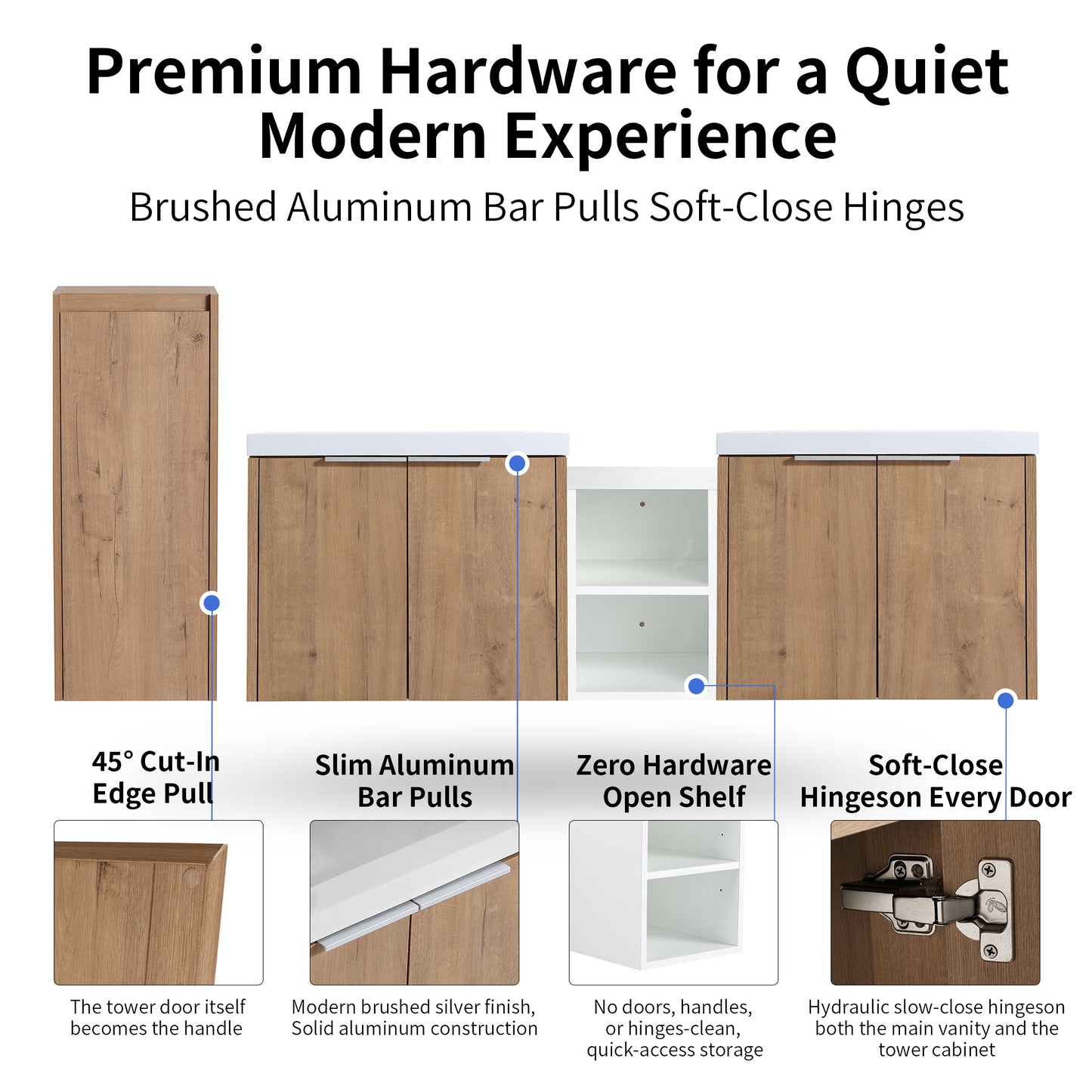 Unitas 60"/72"/84" Floating Vanity Set (RTA)