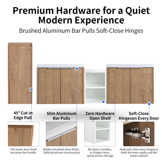 Unitas 60"/72"/84" Floating Vanity Set (RTA)
