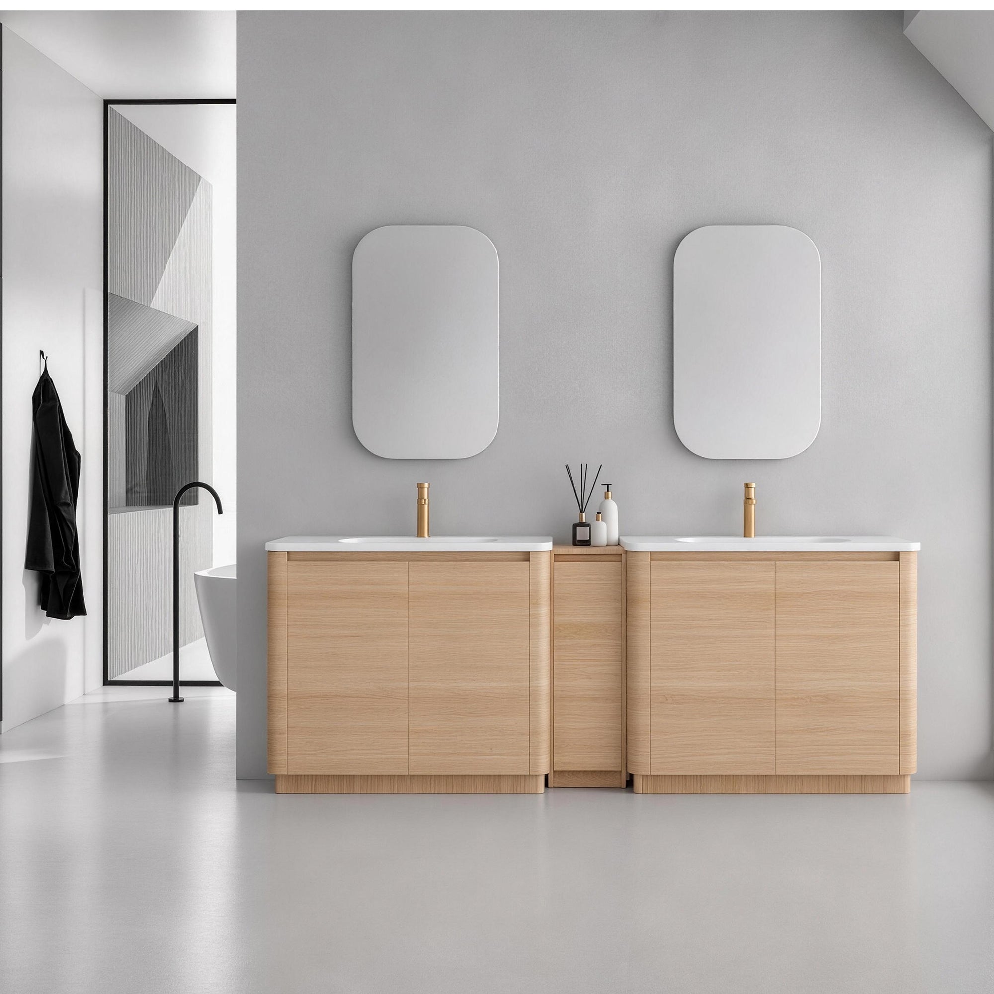 Pebble 92" Freestanding Vanity (RTA)