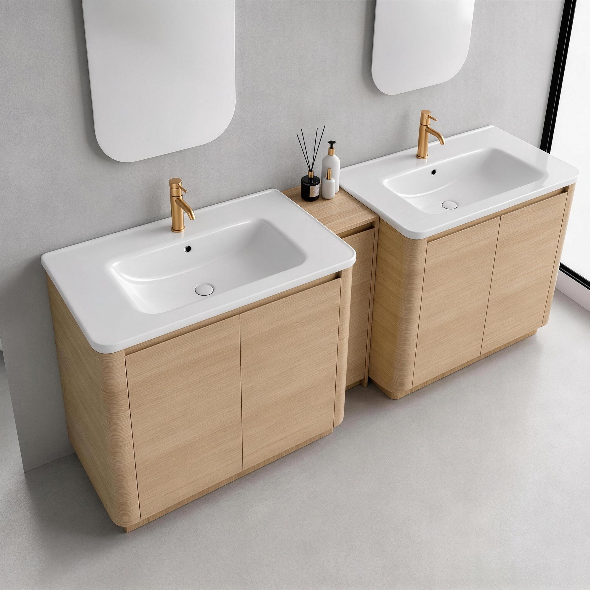 Pebble 92" Freestanding Vanity (RTA)