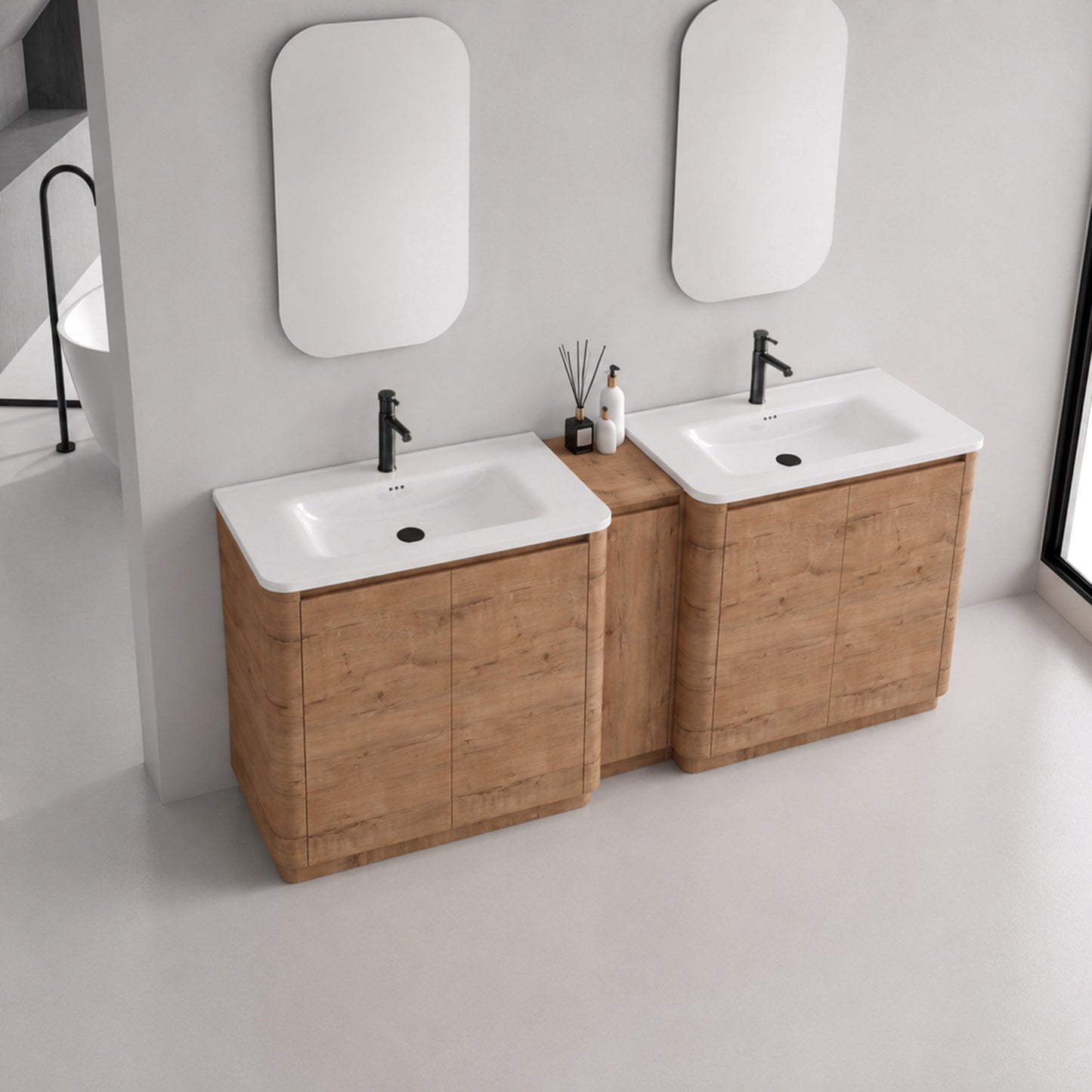 Pebble 92" Freestanding Vanity (RTA)