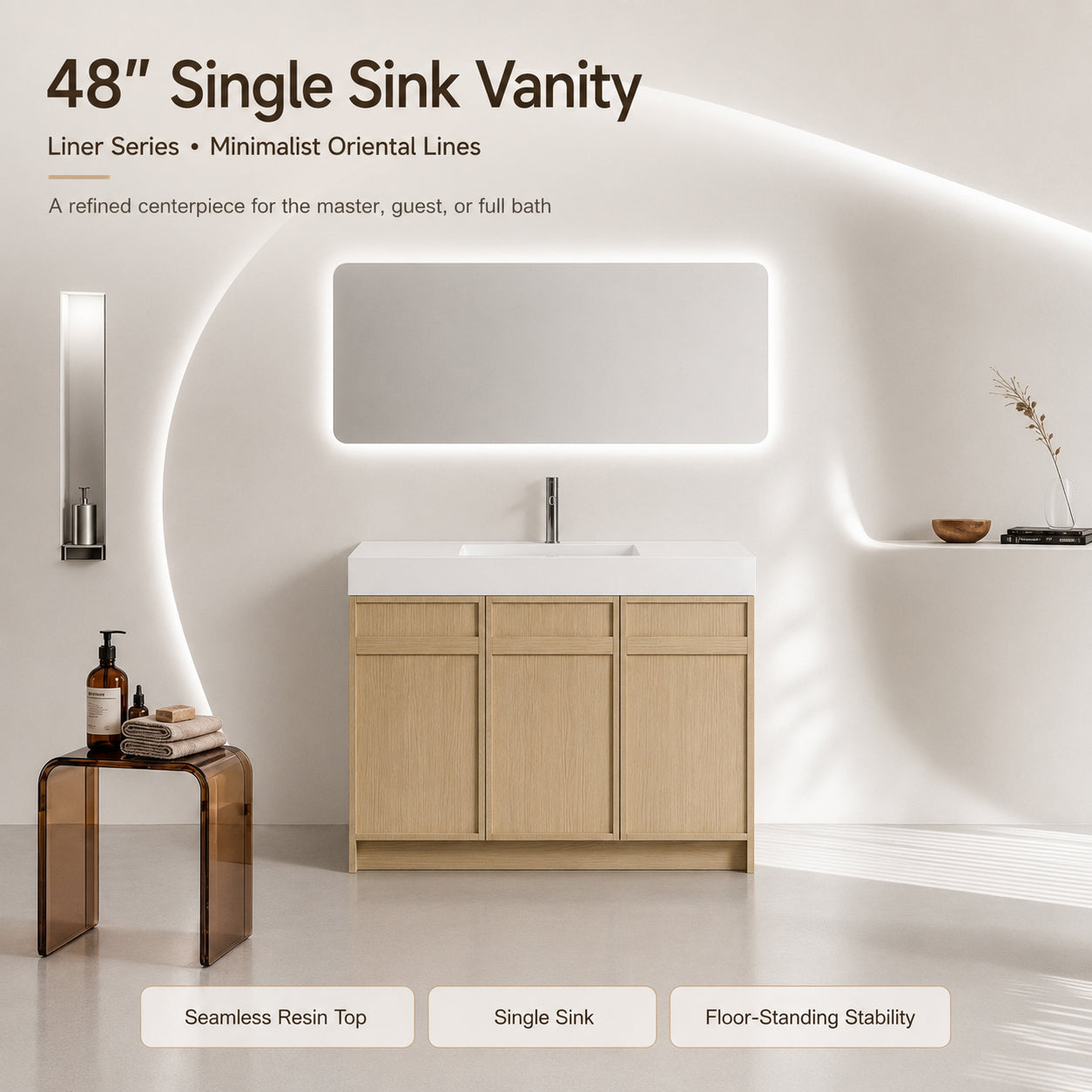 Liner 30"/36"/48"/60" Freestanding Vanity (RTA)