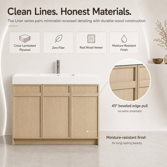Liner 30"/36"/48"/60" Freestanding Vanity (RTA)