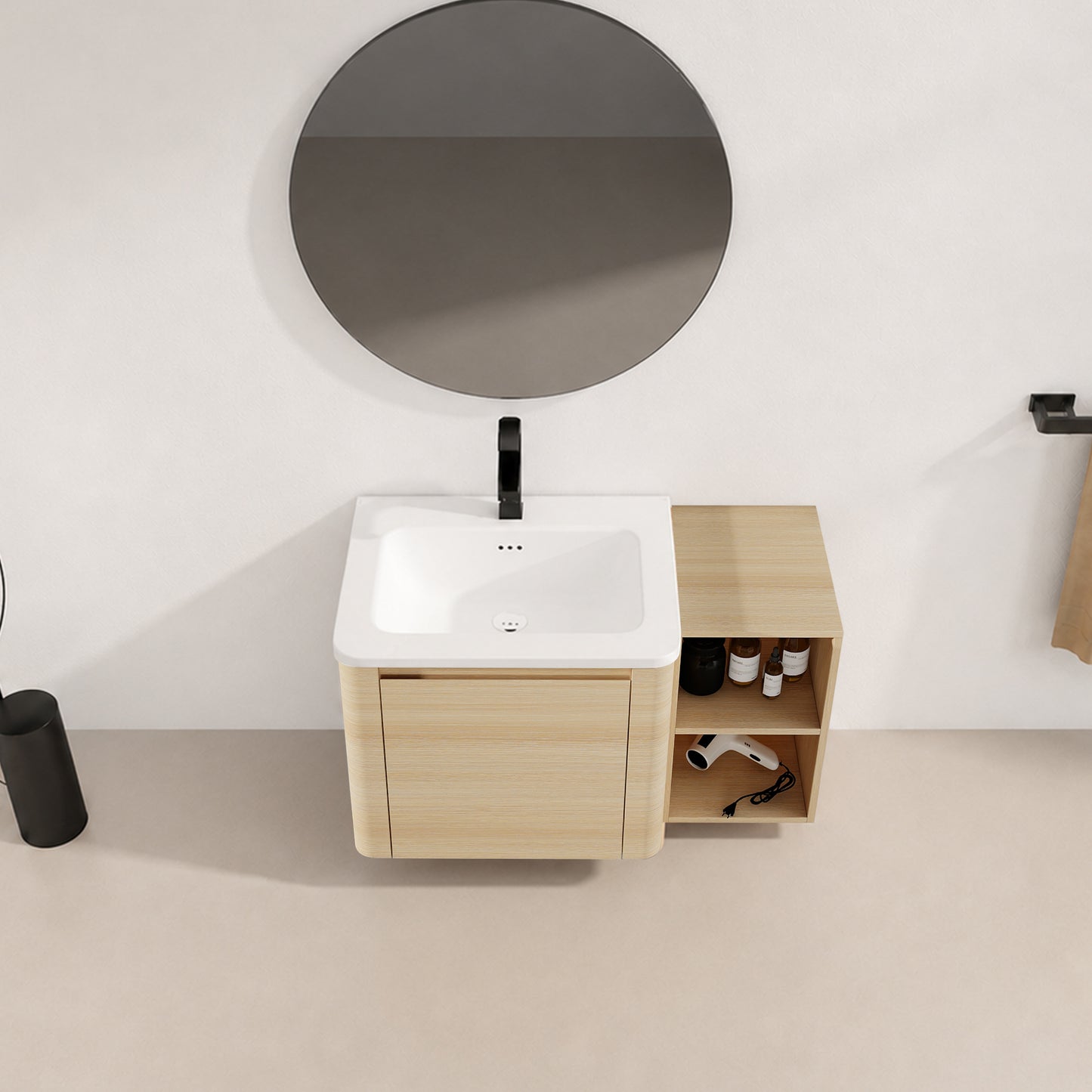 Curvo 24"/28"/36"/40"/60"/68" Floating Vanity (RTA)