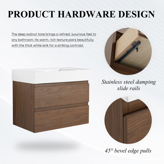 Thick 24"/30"/36" Floating Vanity (RTA)