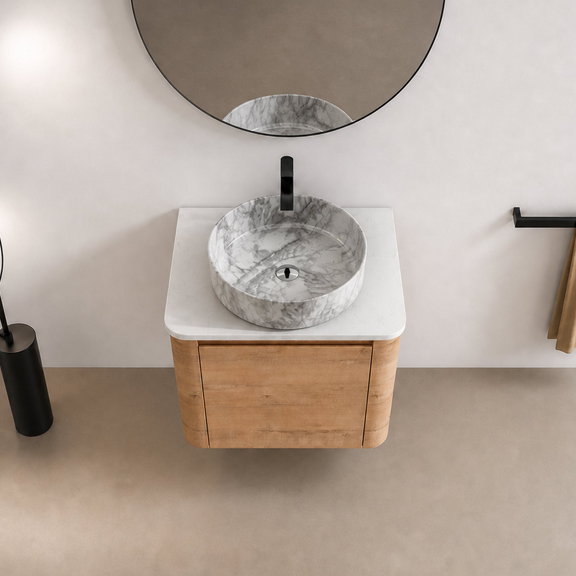 Curvo 24"/36"/48"/60" Floating Vanity (RTA)