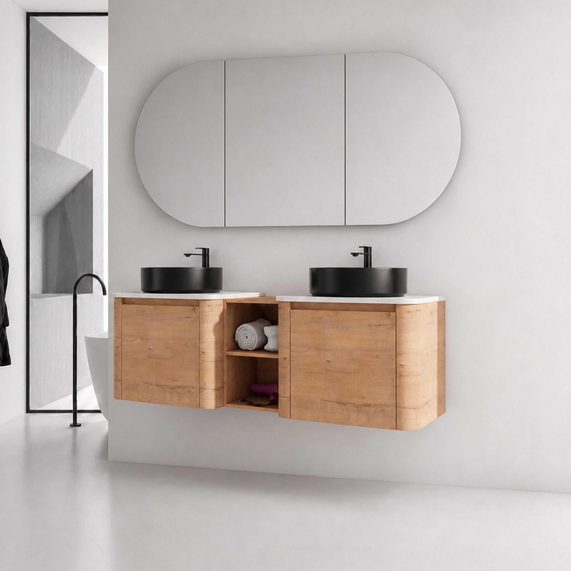 Curvo 24"/36"/48"/60" Floating Vanity (RTA)