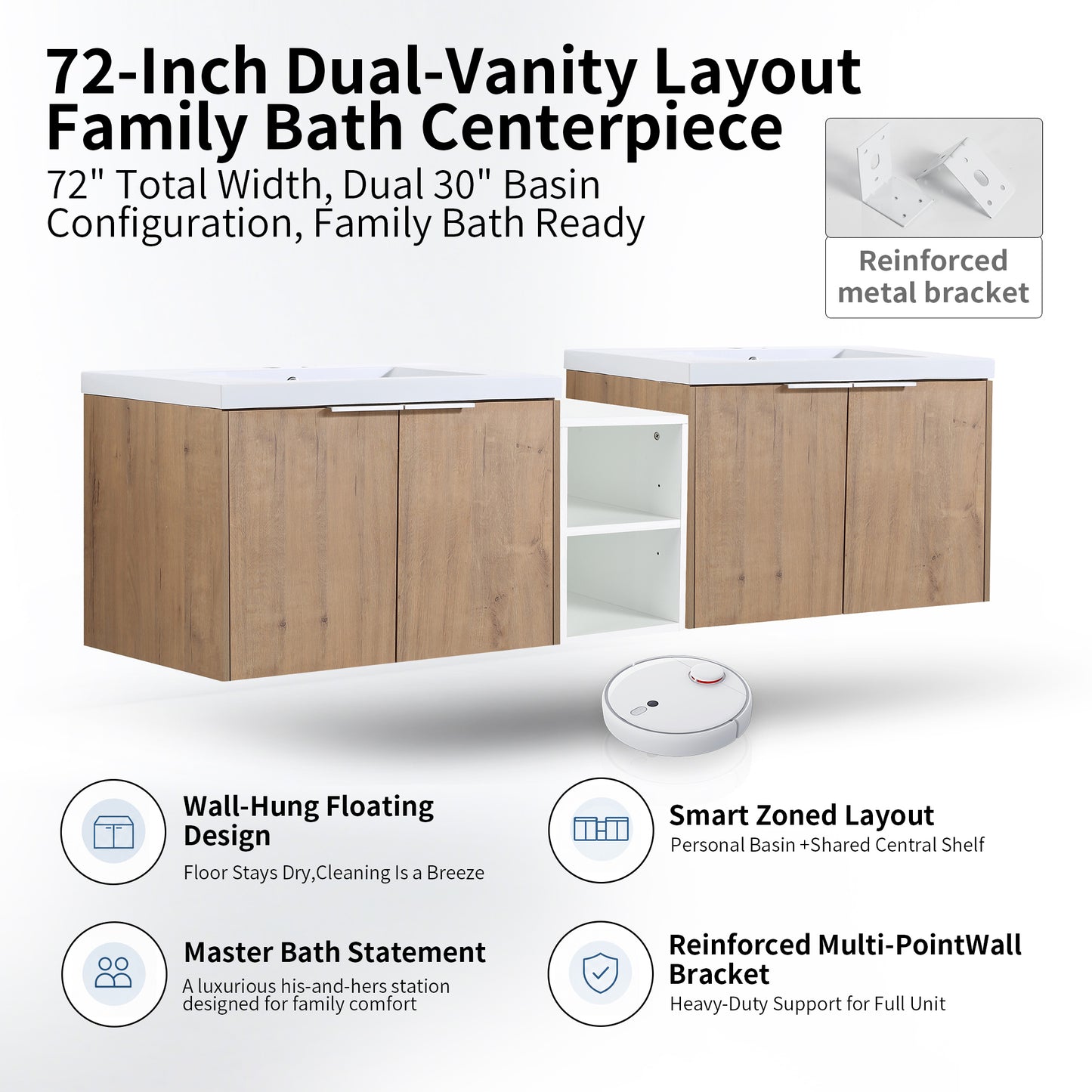 Unitas 30"/72" Floating Vanity (RTA)