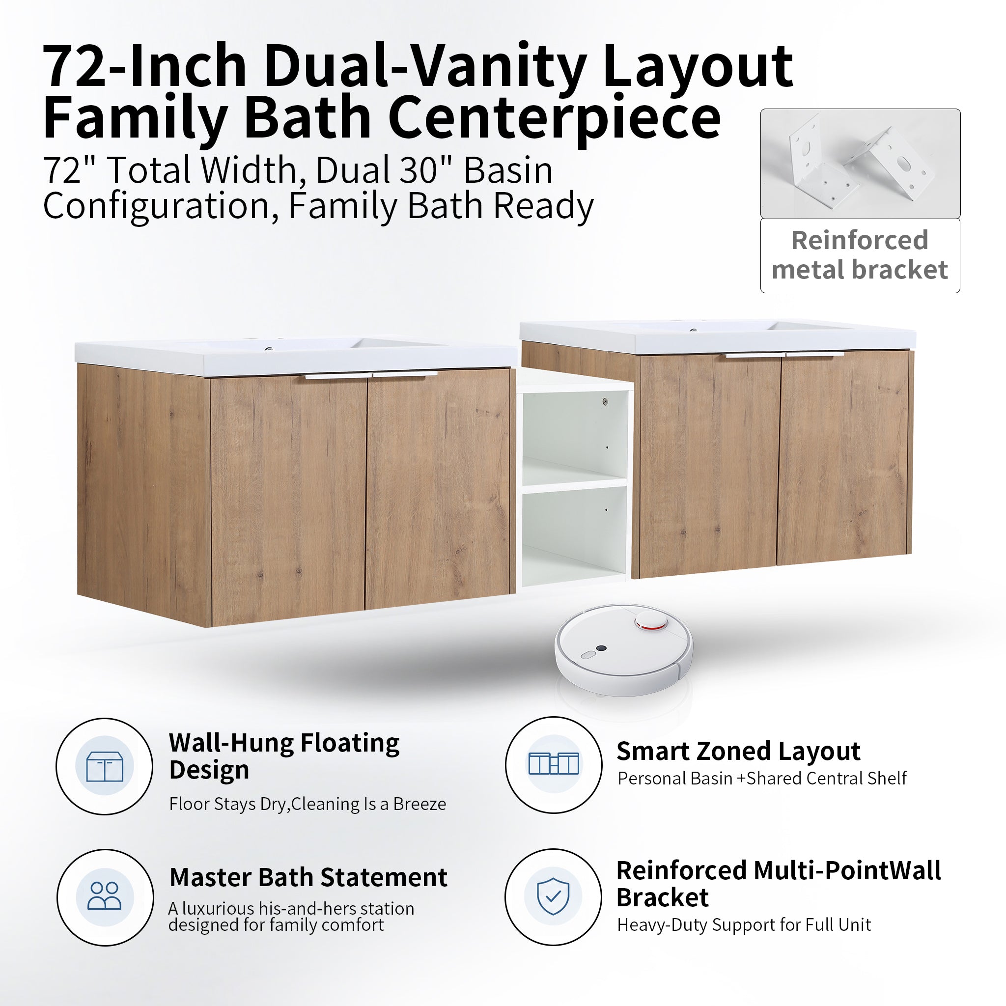 Unitas 30"/72" Floating Vanity (RTA)