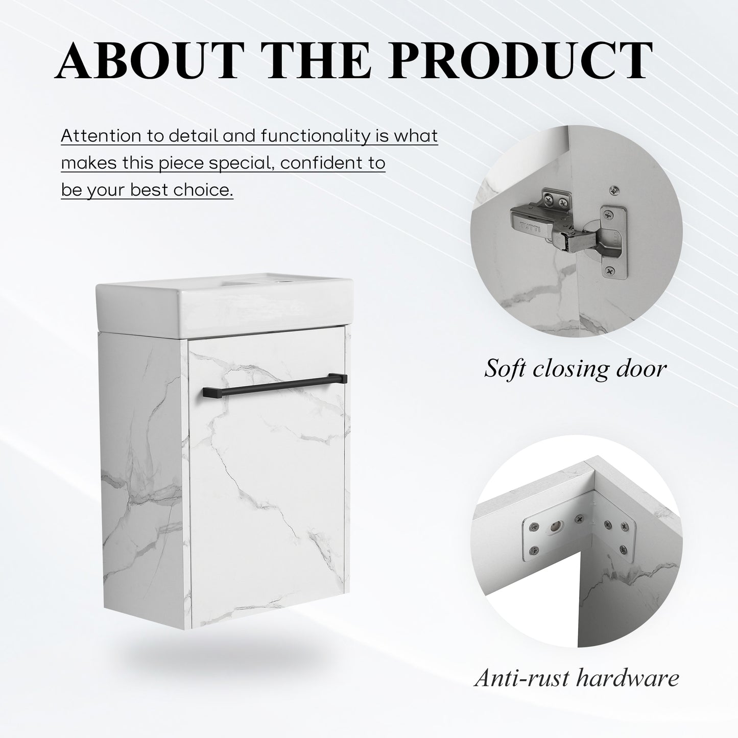 Link 16" Floating Vanity (Assembled)