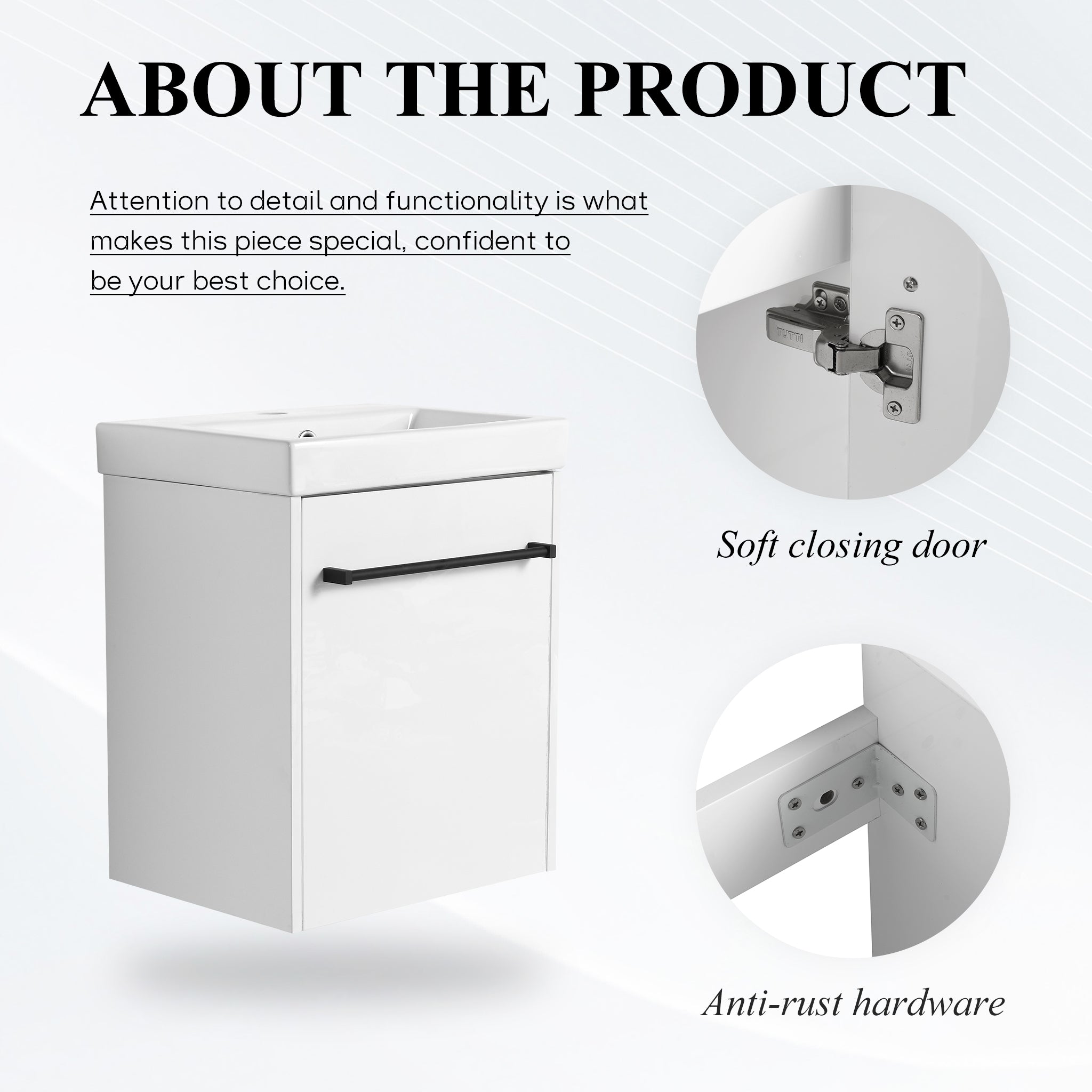 Link 18" Floating Vanity (Assembled)