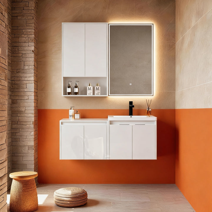 Cube 48" Floating Vanity with Wall Cabinet (RTA)